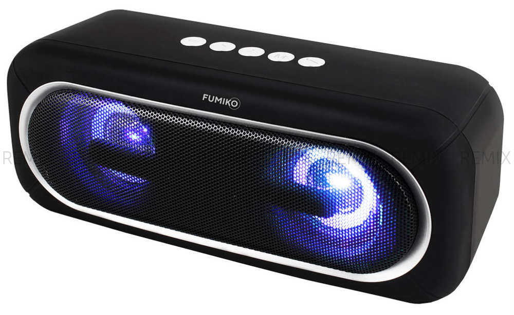 Портативная колонка FUMIKO ENIGMA с подсветкой черная