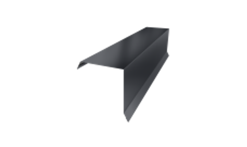 Планка торцевая под металл 100х100 RAL 7024 графит (2м) глянец