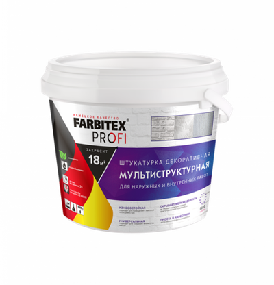 Штукатурка декоративная мультиструктурная (4,5л) FARBITEX PROFI
