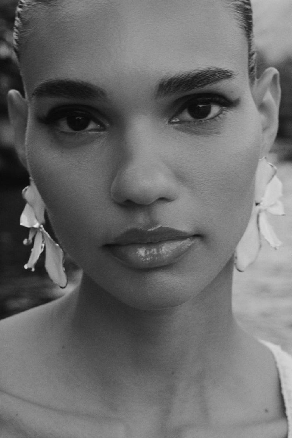 ZARA ЭМАЛИРОВАННЫЕ СЕРЬГИ-ВЕЕРА, ЗОЛОТИСТЫЙ