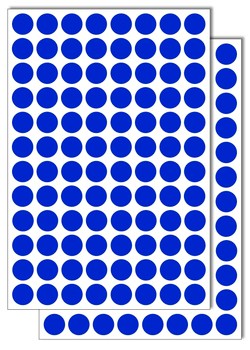 Синие виниловые наклейки для упаковки и маркировки Policomprint M3, 14 мм. 192 шт.