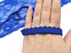 Отделочная резинка с фестонами, 12мм, василек, (Арт: OTR635/12-1111), м