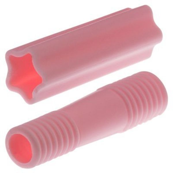 Колпачки цветные силиконовые защитные для инструментов Микс Бледно-розовые, 2шт,
