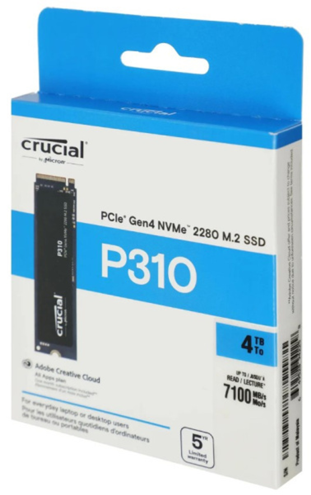 Накопитель SSD M.2 2280 Crucial P310 4000 ГБ