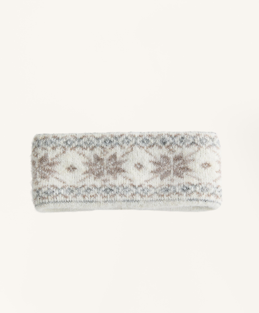 Oysho Жаккардовая повязка на голову, экрю