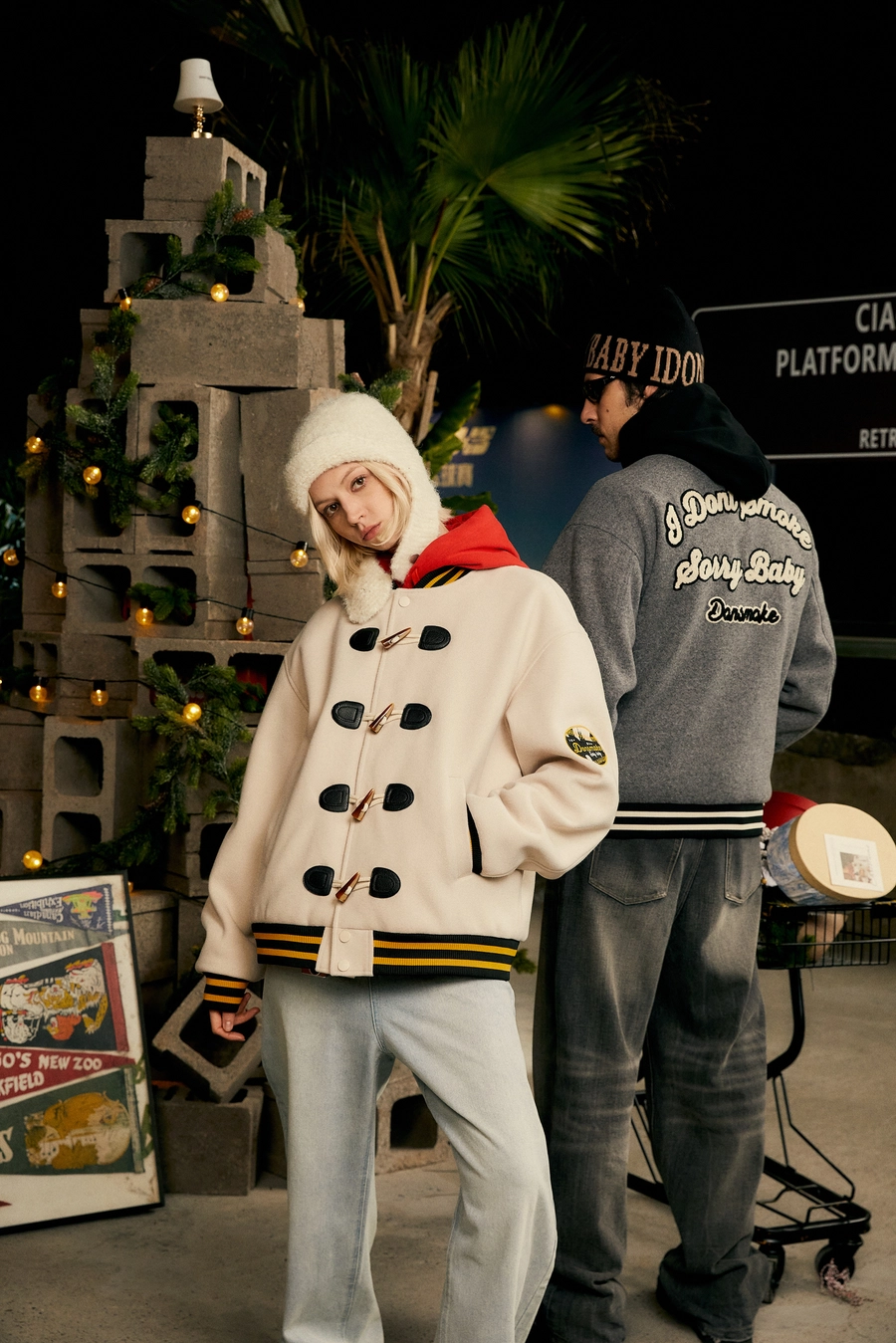 Бомбер DONSMOKE Old-Style Varsity Jacket