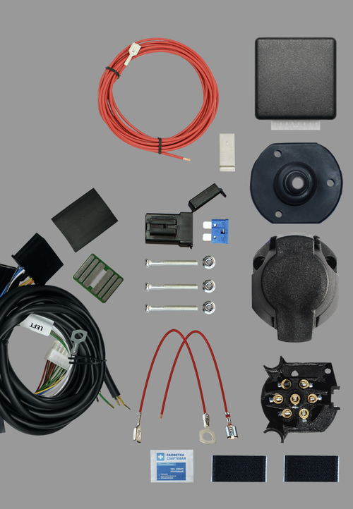 Комплект штатной электрики для фаркопа 7-pin Lada Niva 1993-2020, Lada Niva Legend 2020-2024, 2024- с блоком 7.1 - КонцептАвто KA SC 71 101 006