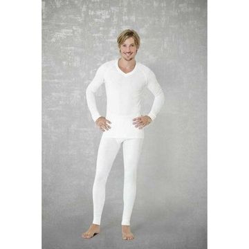 Мужской лонгслив с v-образным вырезом термо Doreanse кремовый 2980