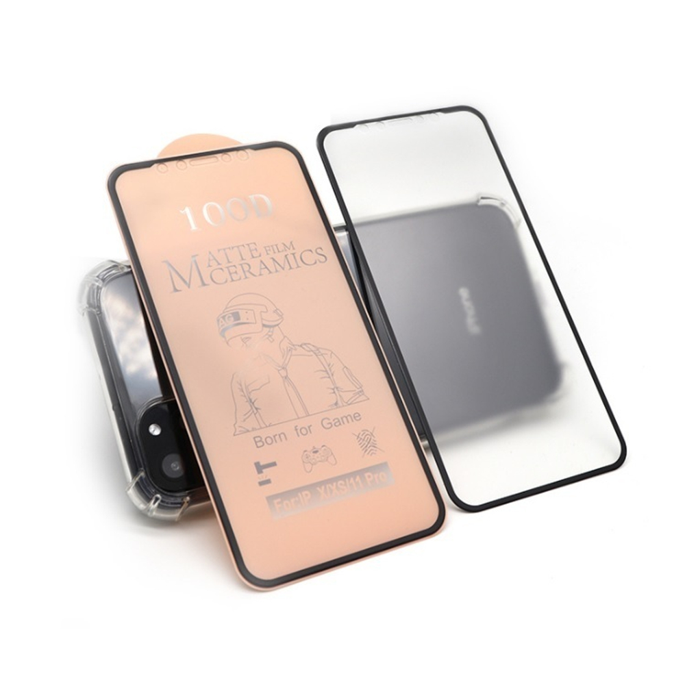 Защитное стекло Матовое Ceramics iPhone 14 Pro Max (черный)