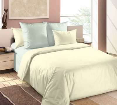 Постельное белье перкаль Евроразмер Весенний подснежник