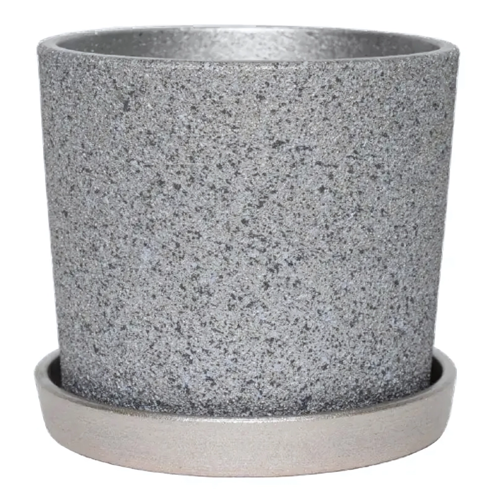 Горшок Дакар серебро кедр №3