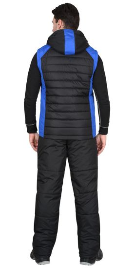 Жилет утепленный "Сириус-Урбан" (черный/василек)