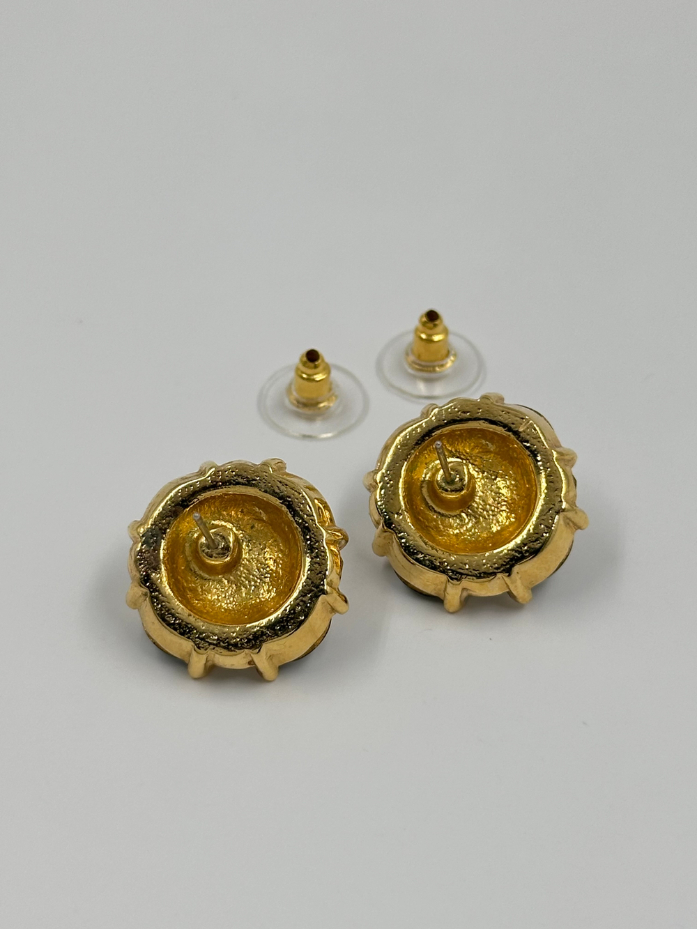 Серьги с чёрными кристаллами и «жемчугом»