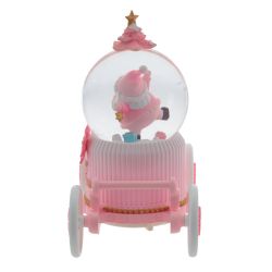 GAEM Фигурка декор "Дед Мороз" в стекл шаре (муз, подсвет, вьюга, движ, 3xAAA н/п), D10, L22 W11 H21 см