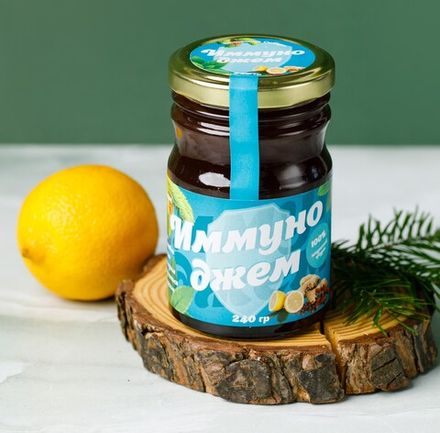 Джем "Иммуно джем" / низкокаллорийный / стекло / 240 гр / Солнечная Сибирь