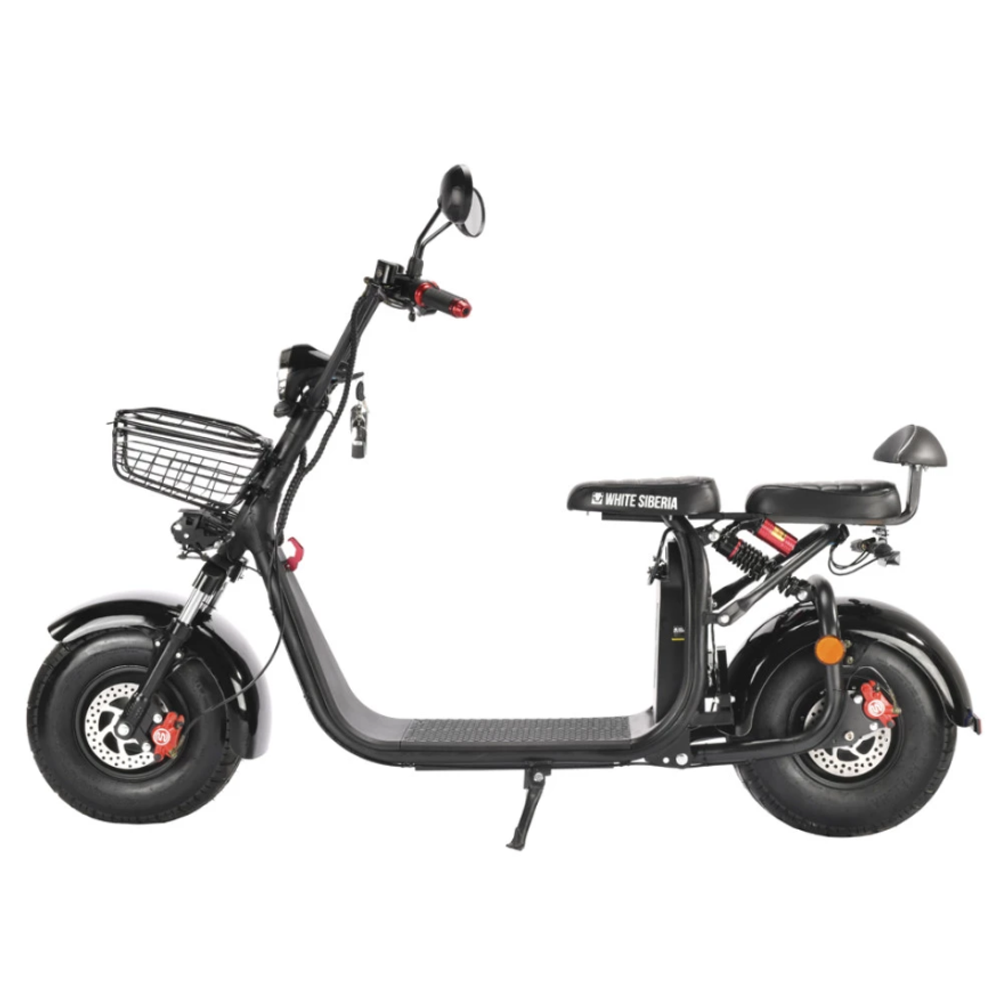 Электроскутер CityCoco White Siberia Pro Light 2000w Черный