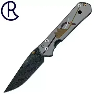 Складной нож Chris Reeve Sebenza LSUGdamRain с клинком из стали Stainless Damascus, рукоять титан