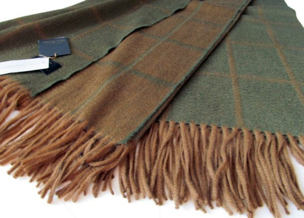 Плед 130х180 Garda Olive от Glen Saxon Германия-Шотландия фрагмент