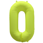 Шар фольгированный Цифра 0 101 см (Желтый)