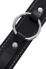 Кожаный ошейник-чокер с поводком