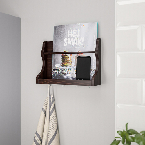 Настенный органайзер IKEA LEVLA (ЛЕВЛА), Темно-коричневый, 28x9x21 см