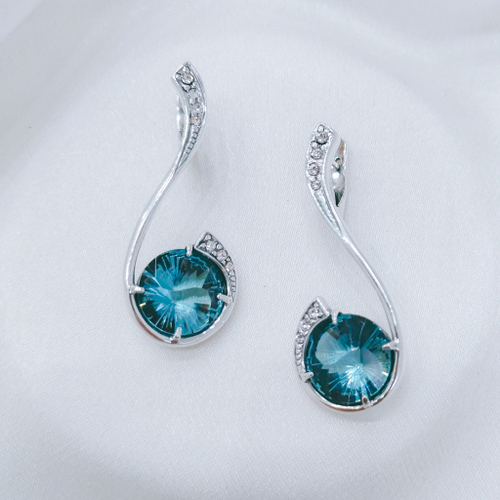 "Бонито" серьги в серебряном покрытии из коллекции "Метаморфозы" от Jenavi с английским замком