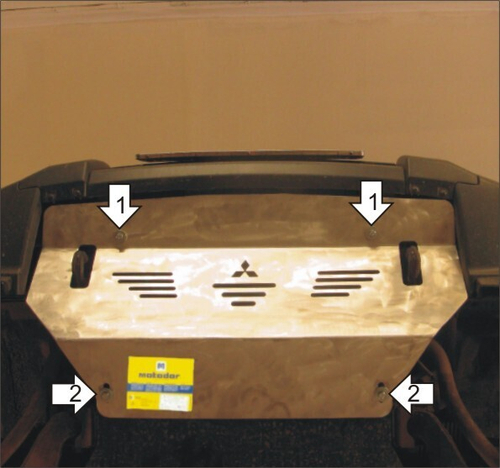 Защита алюминиевая 5 мм Р, Т Mitsubishi Pajero IV MOTODOR.31302