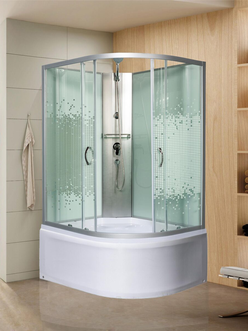 Душевая кабира  МОНОМАХ 10000012098 XL 100/80/44 МЗ L  с поддоном