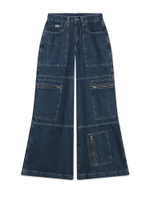 Женские Джинсы (Regular Fit) Zip Sweeper Wide Leg Indigo