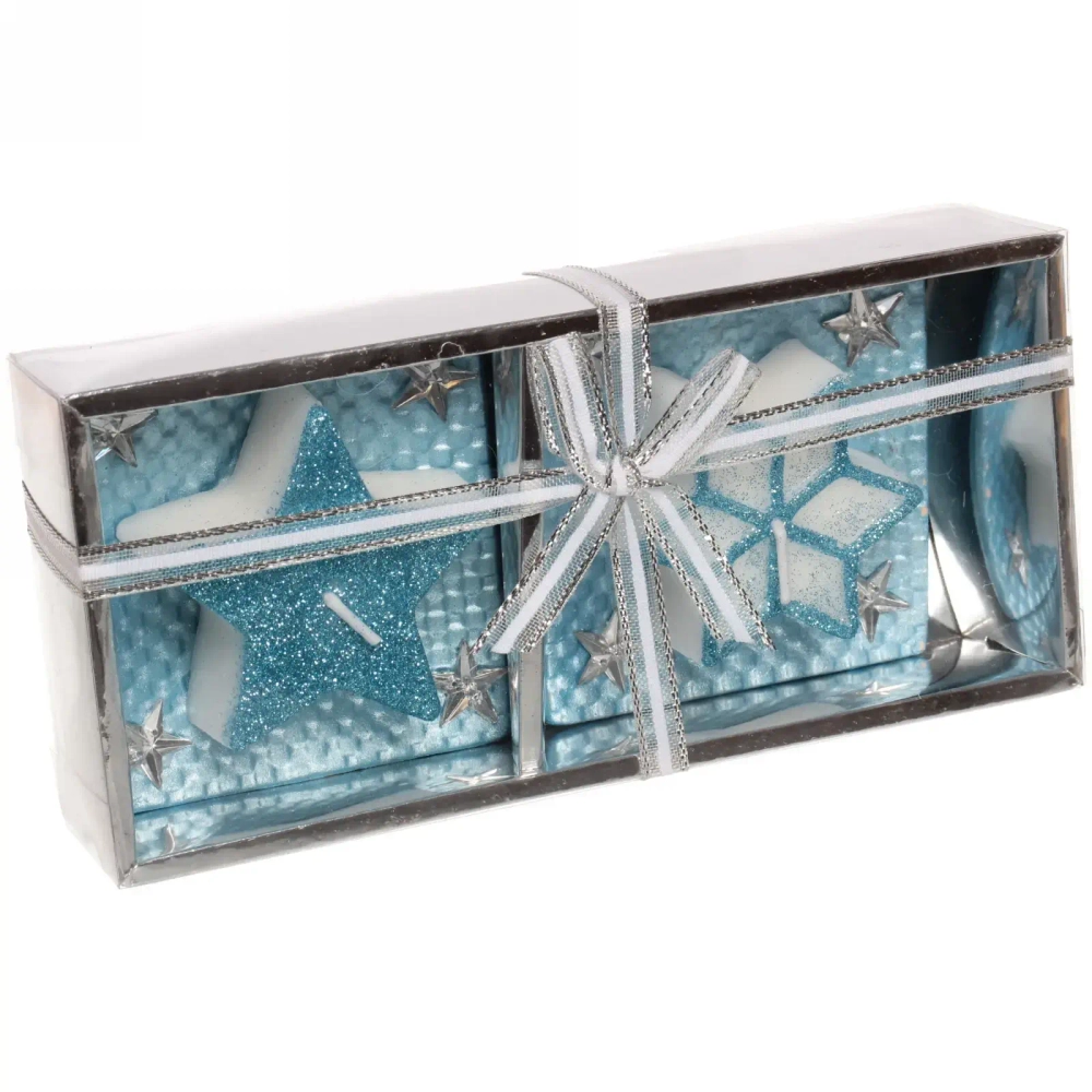 Свечи новогодние «Искры» 18.5x8.5x4 см, голубой