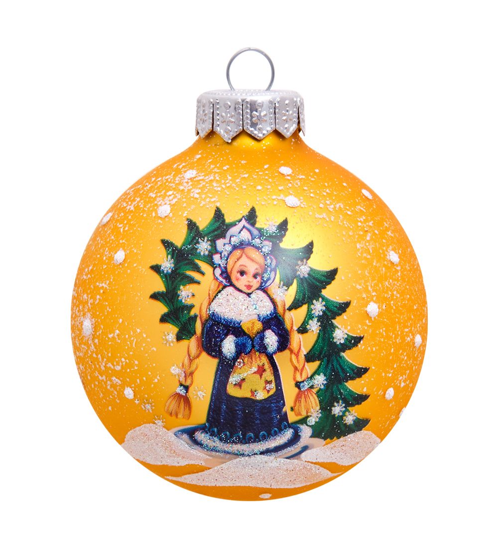 Элита НФШ-1012 Ел. украшение Шар «Снегурочка» 85 мм