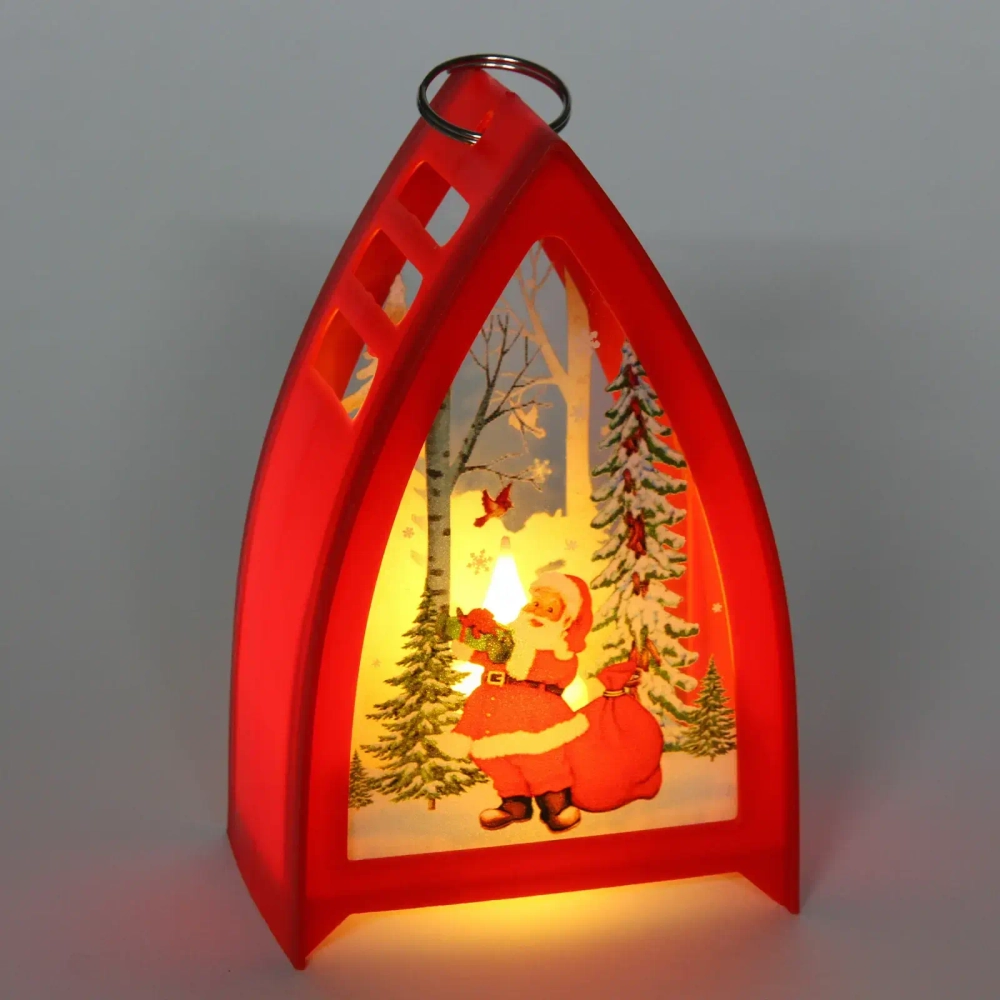 Сувенир с подсветкой «Зимняя история» 9,5*14,5 см, Красный