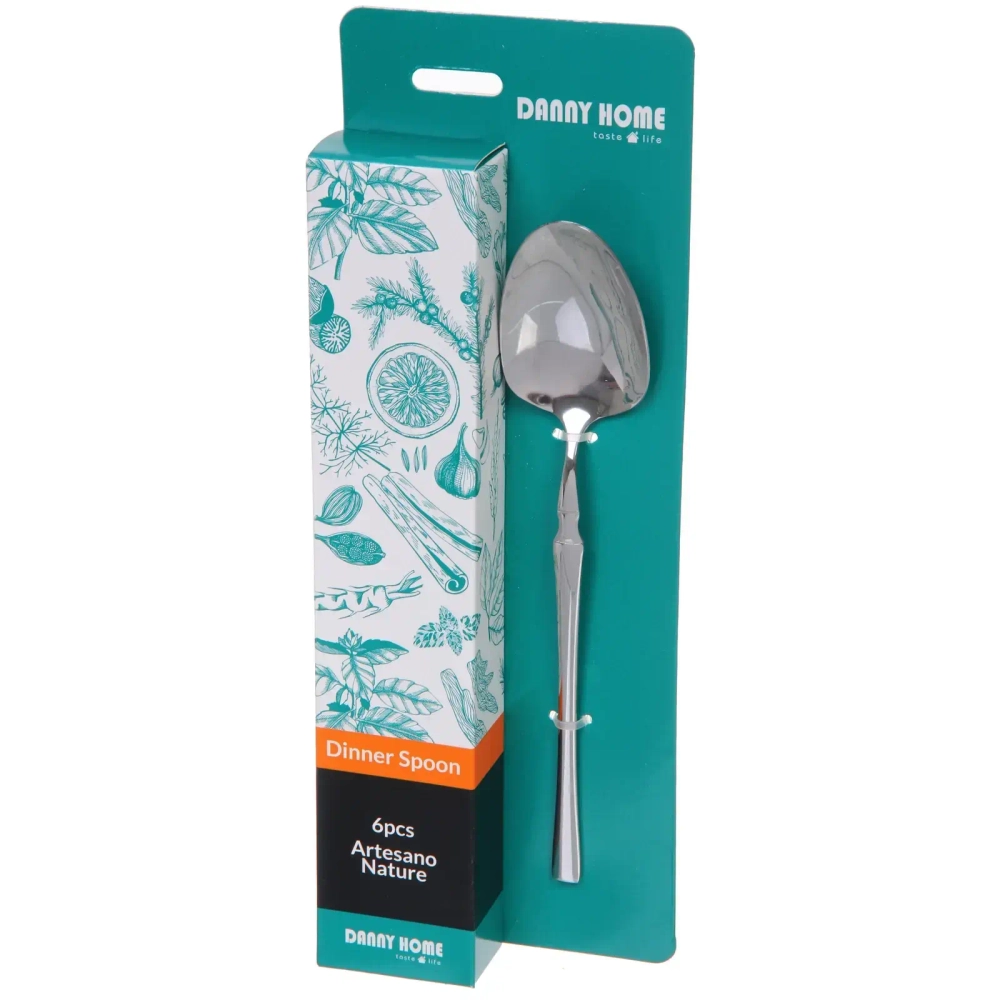 Набор столовых ложек 6шт «NORDIC» в подарочной коробке, серебро