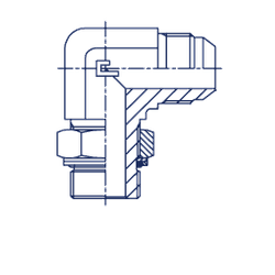 Штуцер FRG90 JIC 1/2" BSP1/4"