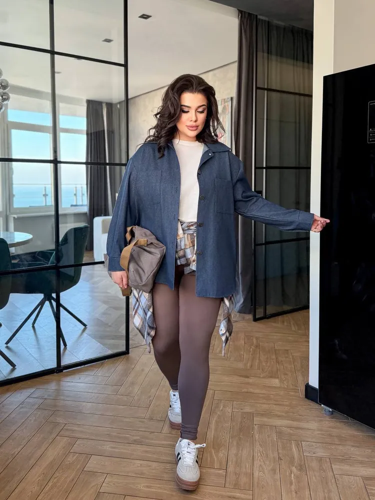 Рубашка джинсовая УК-1777-1 Fabrika