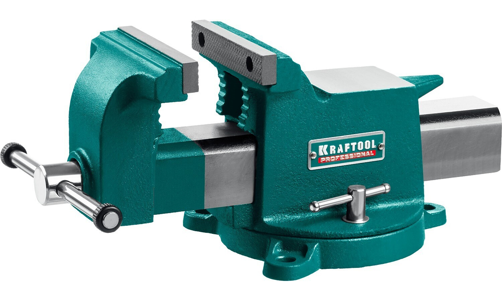 KRAFTOOL Steel, 125 мм, стальные слесарные тиски (32701-125)