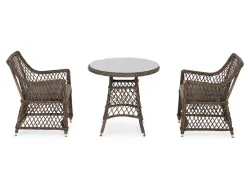 "Эспрессо-80 L" обеденная группа плетеная, цвет коричневый