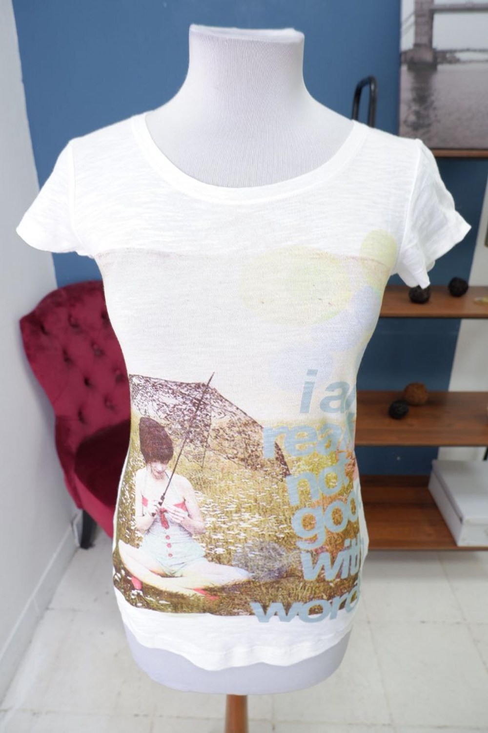 Футболка Reserved с принтом 44 размер, новая