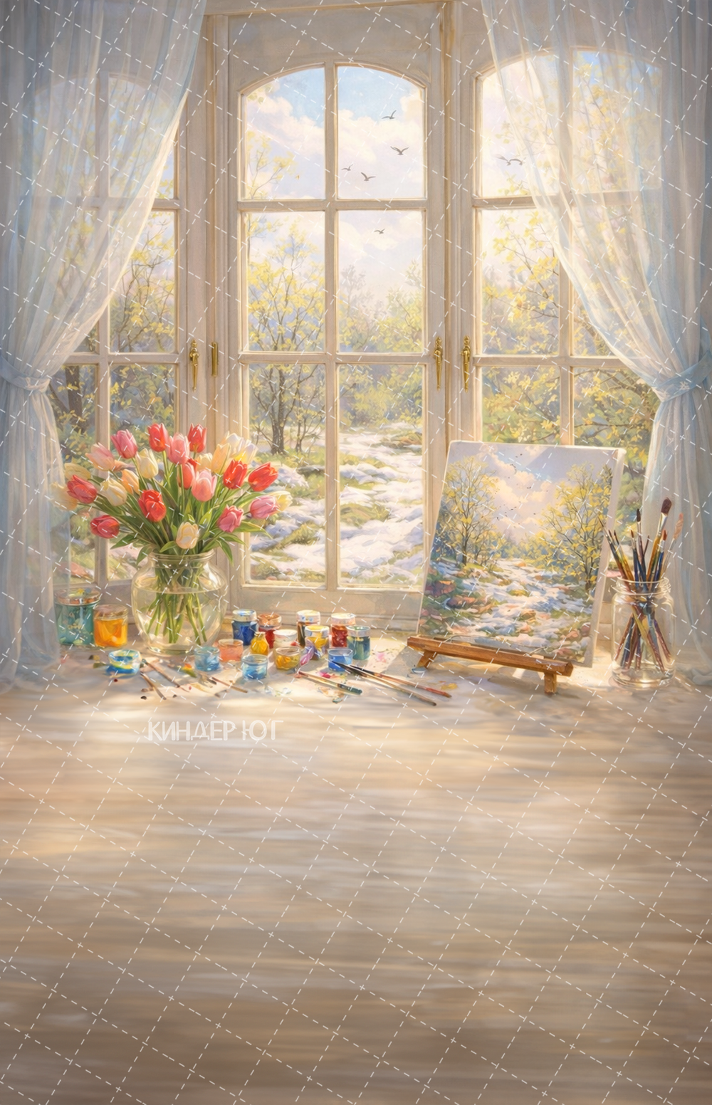 Фотофон "Весенний пейзаж" арт. ФФ903-93