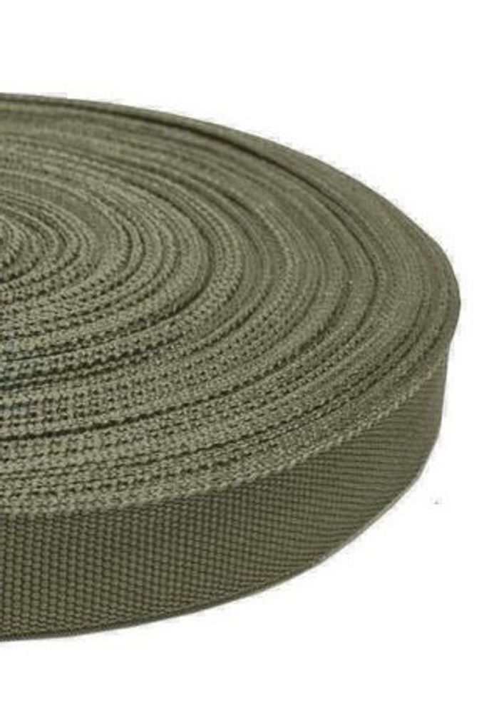 Лента окантовочная (стропа) 7,5 гр/м, ш. 22 мм, олива