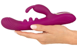 Лиловый вибратор-кролик 2 Function Vibrator Squirting - 22,5 см. (Цвет: лиловый)