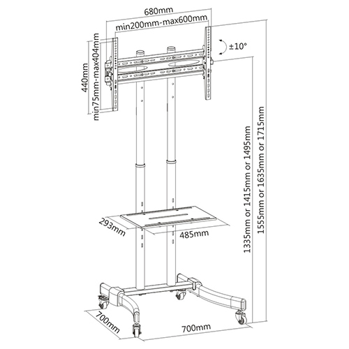 Стойка для дисплея напольная FIX T1030T