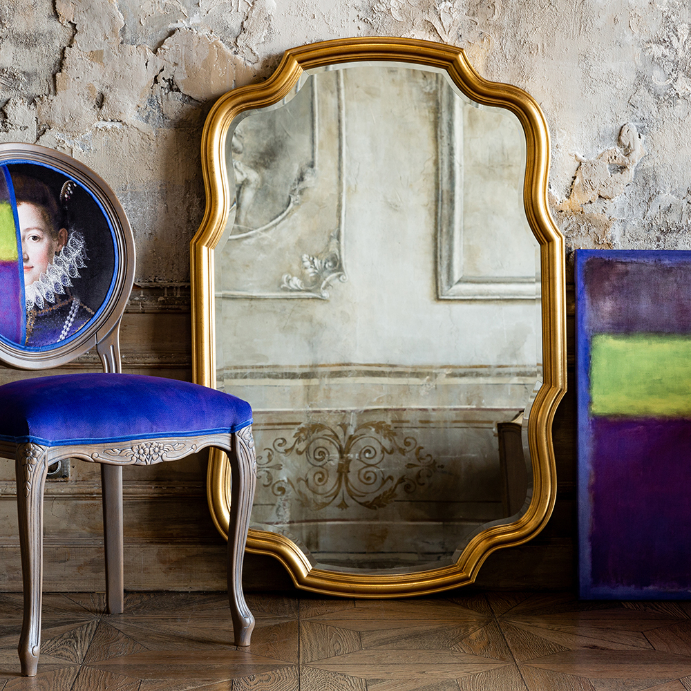 Зеркало настенное Объект мечты Тиль Голд