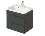 Комплект тумба Sky 60 (600х450х560) с раковиной Clarissa 60 Графит