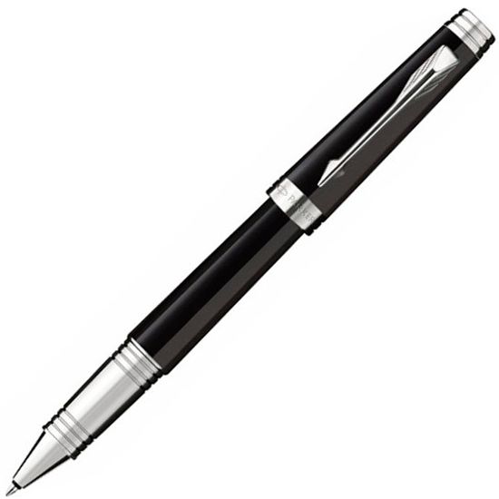 Ручка-роллер Parker Premier Lacque T560, цвет: Black ST, цвет стержня черный., S0887870