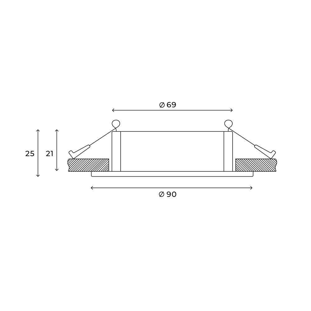 Встраиваемый светильник Hesby Lighting AtLas HSBL_0103