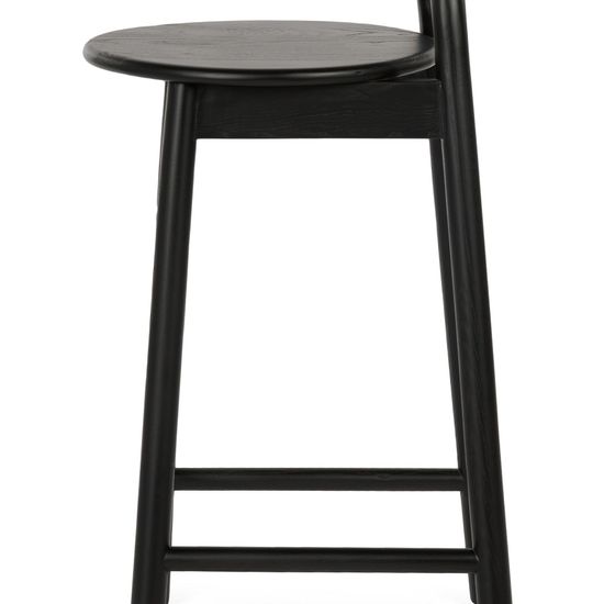 Полубарный стул Circle черное дерево 