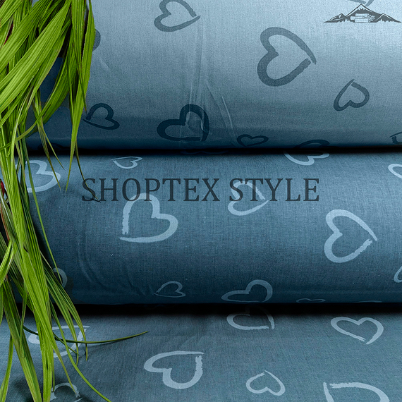 Поплин &quot;Сердце&quot; | ш.220 см | 115 г/м² | хлопок-100%