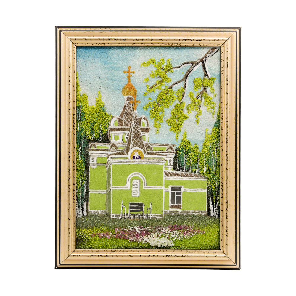 Картина с изображением часовни святой Ксении Петербургской (вертикальная)