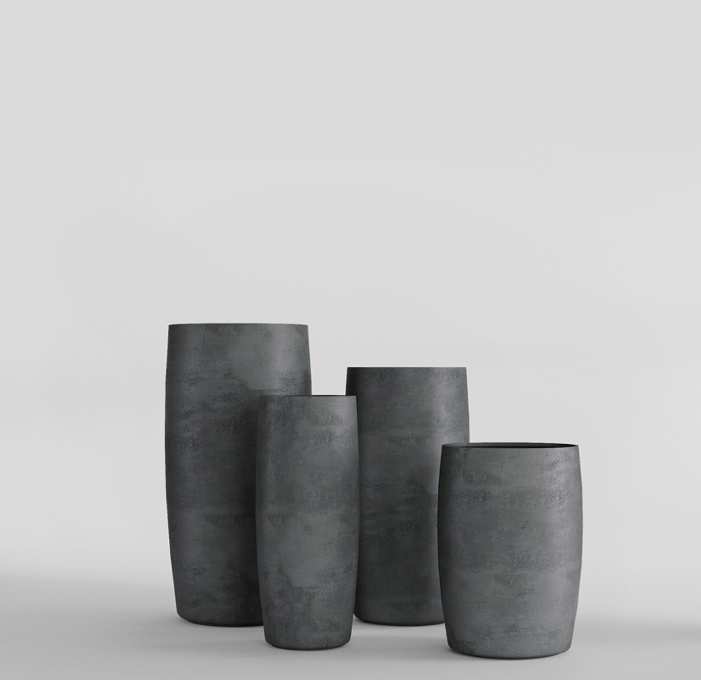 Кашпо, коллекция Concrete (Midnight), форма CIGAR